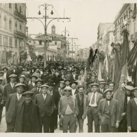 AUTOR DESCONOCIDO. La comitiva por la calle Colón de Valencia. 1933. ES.462508.ADPV/Fondo Fotográfico, nº 08901