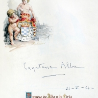 Firma de la duquesa de Alba en el Libro de Honor de la Diputación de Valencia