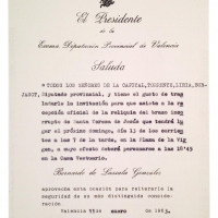 Carta del presidente de la Diputación B