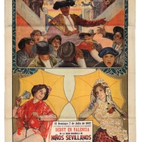 MONGRELL TORRENT, Josep Plaça de Bous de València: esdeveniment taurí a benefici de la Junta General de Fira el diumenge 7 de juliol de 1912... ADPV. Cartells taurins. 21/12