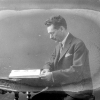 SALVADOR PASCUAL Boldún. Retrat de perfil del compositor José Serrano Simeón. S.L. 1930. ES.462508.ADPV / Col·lecció Boldún, imatge nº 07775