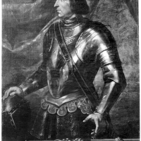 ENRIQUE CARDONA.  Pintura al óleo del retrato del rey Alfonso el Magnánimo, anónimo del siglo XVII, en el palacio de la Generalitat de Valencia. Valencia. 1923. ES.462508.ADPV/Colección Cardona, imagen nº 00532