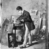 ENRIQUE CARDONA.  Pintura al óleo del Interior del estudio, por Francisco Domingo Marqués. s.l. 1925. ES.462508.ADPV/Colección Cardona, imagen nº 00743