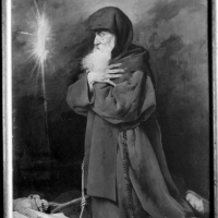 FRANCISCO SANCHIS MUÑOZ Pintura al óleo de san Francisco de Paula, por el pensionado de la Diputación de Valencia José María Fenollera Ibáñez. Valencia. 1946. ES.462508.ADPV/Colección Sanchis, imagen nº  01518