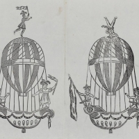Batalla de globos.  1846; 43 x 31 cm. ES.462508.ADPV/Carteles de circo/ Sig. IX.1 caja 11, legajo 56